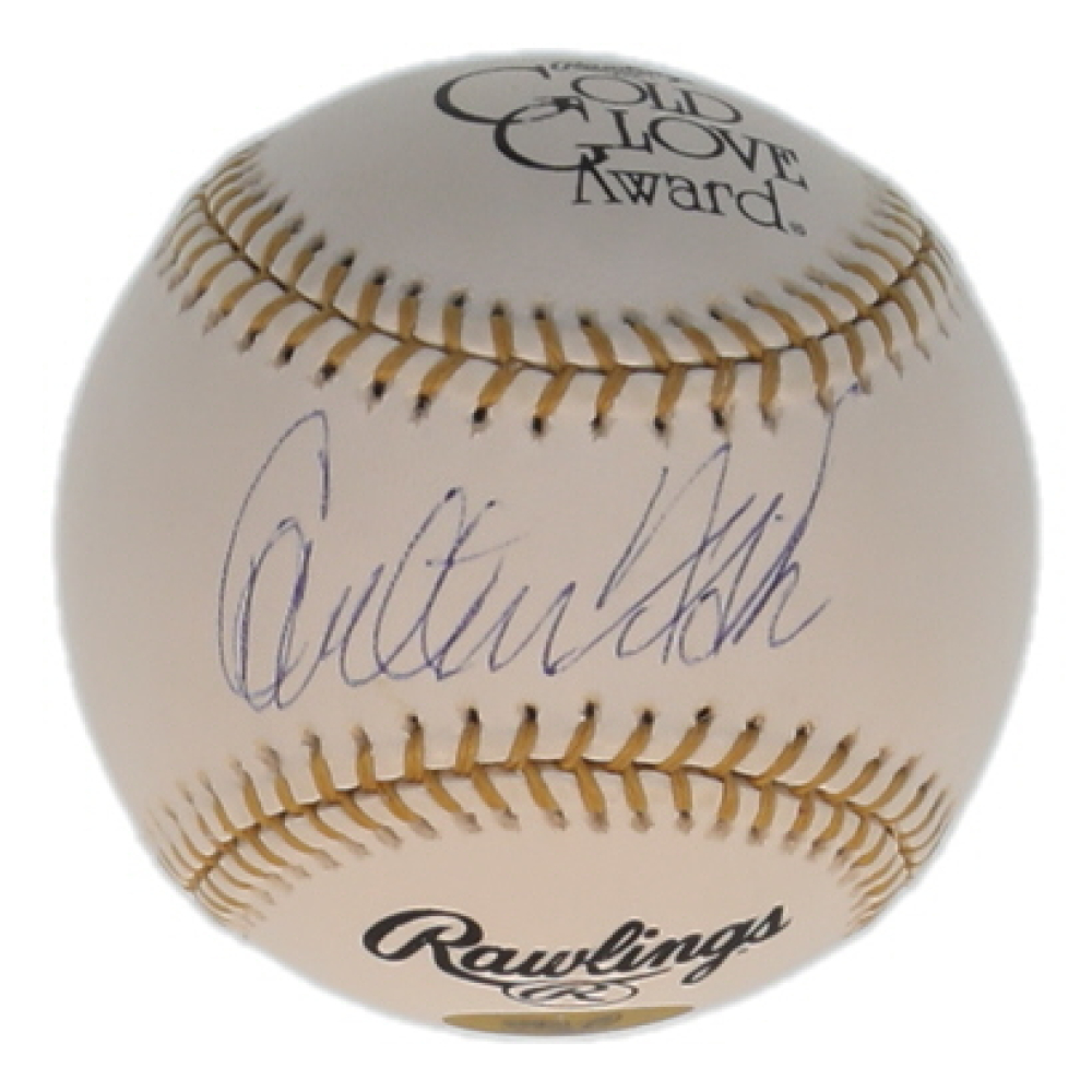 Carlton Fisk Signed Gold Glove Award Baseball (PSA) at PristineAuction.com