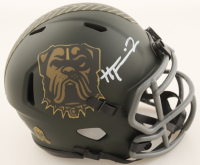 Harold Fannin Jr. Signed Browns Salute To Service Alternate Speed Mini Helmet (JSA) at PristineAuction.com