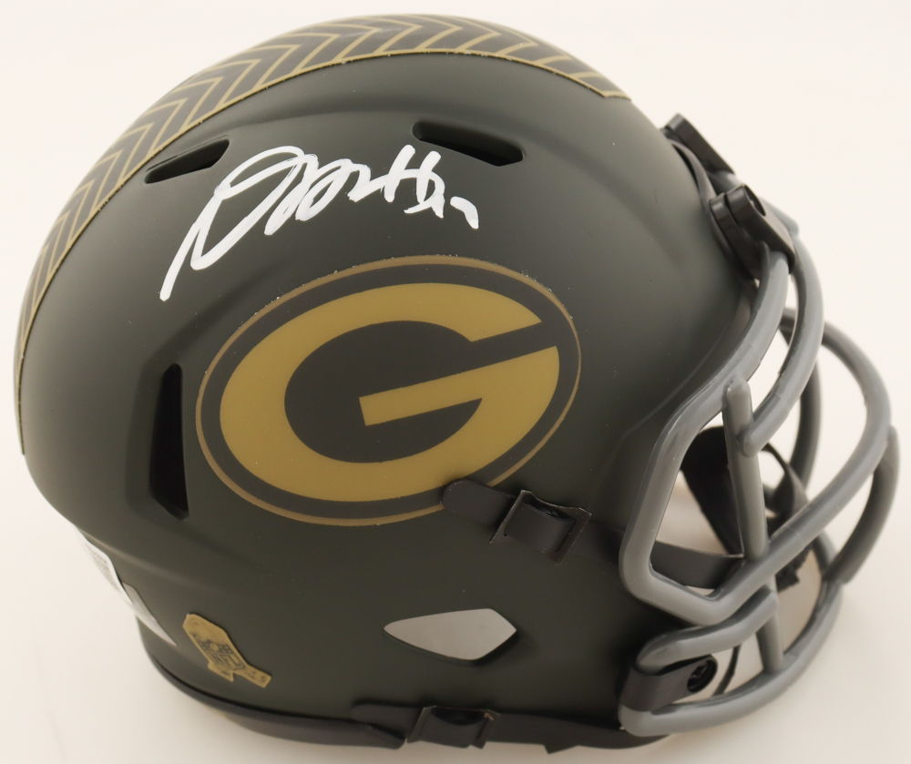 Davante Adams Signed Packers Salute to Service Alternate Speed Mini Helmet (Beckett) at PristineAuction.com Davante Adams Signed Packers Salute to Service Alternate Speed Mini Helmet (Beckett) at PristineAuction.com