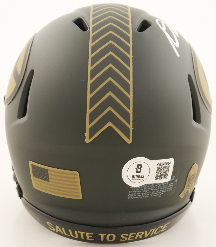 Davante Adams Signed Packers Salute to Service Alternate Speed Mini Helmet (Beckett) at PristineAuction.com Davante Adams Signed Packers Salute to Service Alternate Speed Mini Helmet (Beckett) at PristineAuction.com