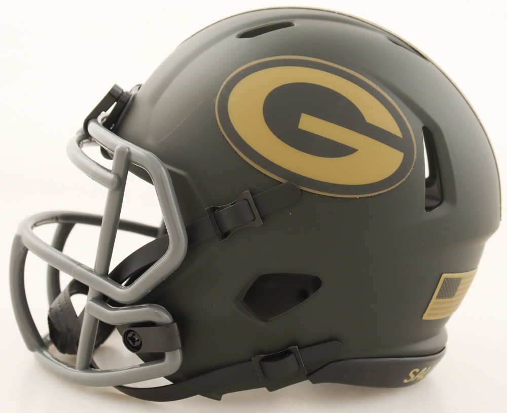 Davante Adams Signed Packers Salute to Service Alternate Speed Mini Helmet (Beckett) at PristineAuction.com Davante Adams Signed Packers Salute to Service Alternate Speed Mini Helmet (Beckett) at PristineAuction.com