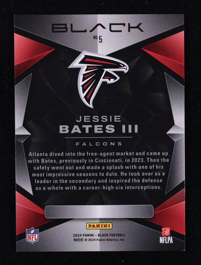 Jessie Bates III 2024 Panini Black Royal #5 #57/75 at PristineAuction.com Jessie Bates III 2024 Panini Black Royal #5 #57/75 at PristineAuction.com