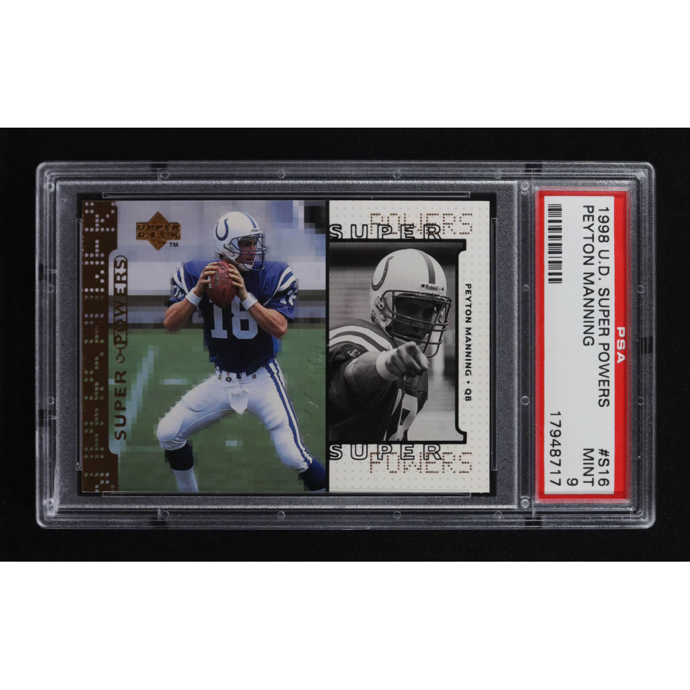Peyton Manning 1998 Upper Deck Super Powers #516 RC (PSA 9) at PristineAuction.com