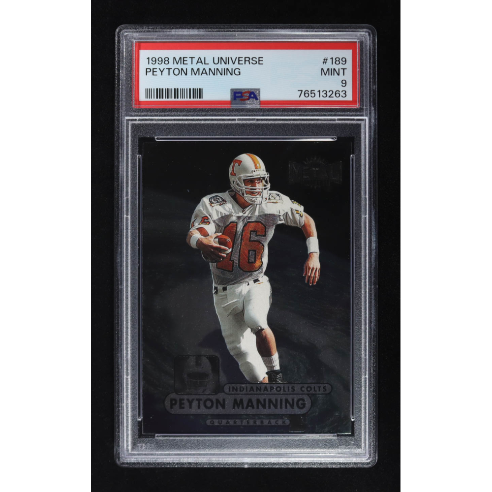 Peyton Manning 1998 Metal Universe #189 RC (PSA 9) at PristineAuction.com