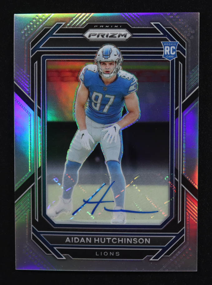 Aidan Hutchinson 2022 Panini Prizm Autographs Prizms #340 RC at PristineAuction.com Aidan Hutchinson 2022 Panini Prizm Autographs Prizms #340 RC at PristineAuction.com