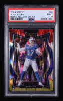 Josh Allen 2024 Select Prizm Red and Yellow Shock #34 (PSA 9) at PristineAuction.com