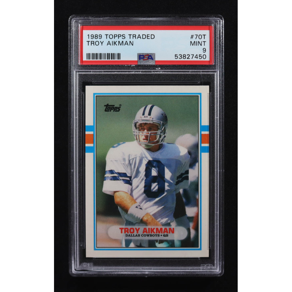 Troy Aikman 1989 Topps Traded #70T RC (PSA 9) at PristineAuction.com