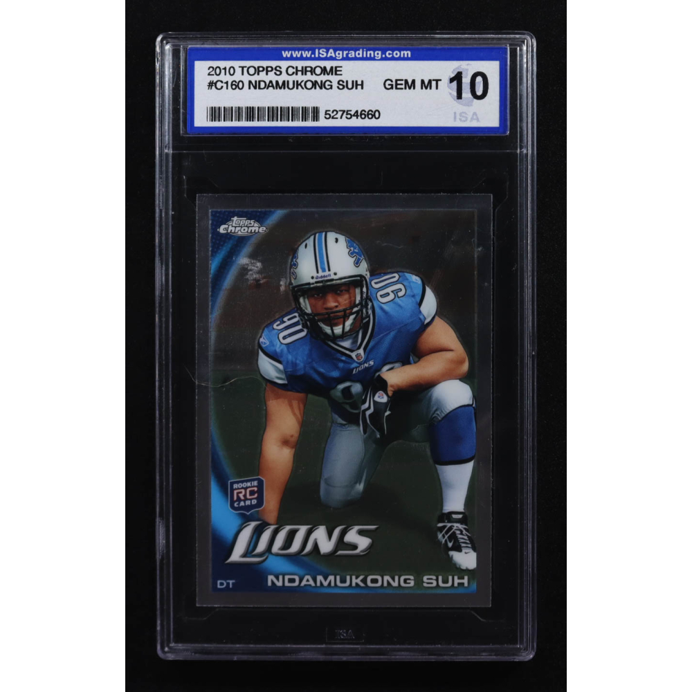 Ndamukong Suh 2010 Topps Chrome #C-160 RC (ISA 10) at PristineAuction.com