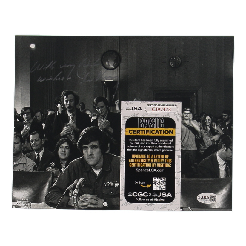 John Kerry Signed 8x10 Photo Inscribed "With My Best Wishes" (JSA) at PristineAuction.com John Kerry Signed 8x10 Photo Inscribed "With My Best Wishes" (JSA) at PristineAuction.com