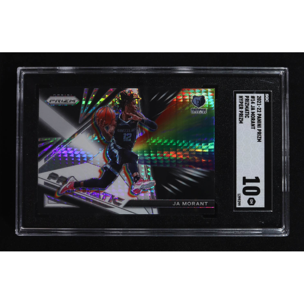 Ja Morant 2021-22 Panini Prizm Prizmatic Hyper #14 (SGC 10) at PristineAuction.com