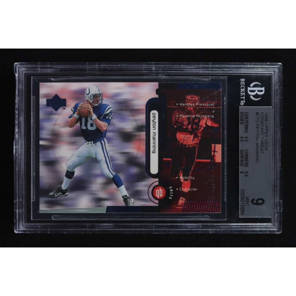 Peyton Manning 1998 Upper Deck Constant Threat #CT-2 RC (BGS 9) at PristineAuction.com