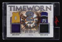 Kobe Bryant / Vince Carter 2022 Leaf In The Game Used Sports TimeWorn Memorabilia #TW-10 #3/15 at PristineAuction.com