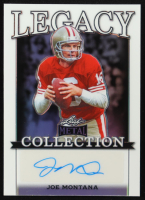 Joe Montana 2024 Leaf Metal Legacy Collection White Autographs Silver #BAJM20 #1/2 at PristineAuction.com