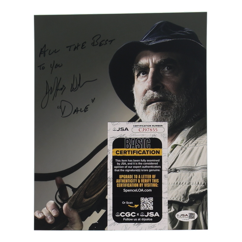 Jeffrey DeMunn Signed "The Walking Dead" 8x10 Photo Inscribed "All the Best to You, Dale" (JSA) at PristineAuction.com Jeffrey DeMunn Signed "The Walking Dead" 8x10 Photo Inscribed "All the Best to You, Dale" (JSA) at PristineAuction.com