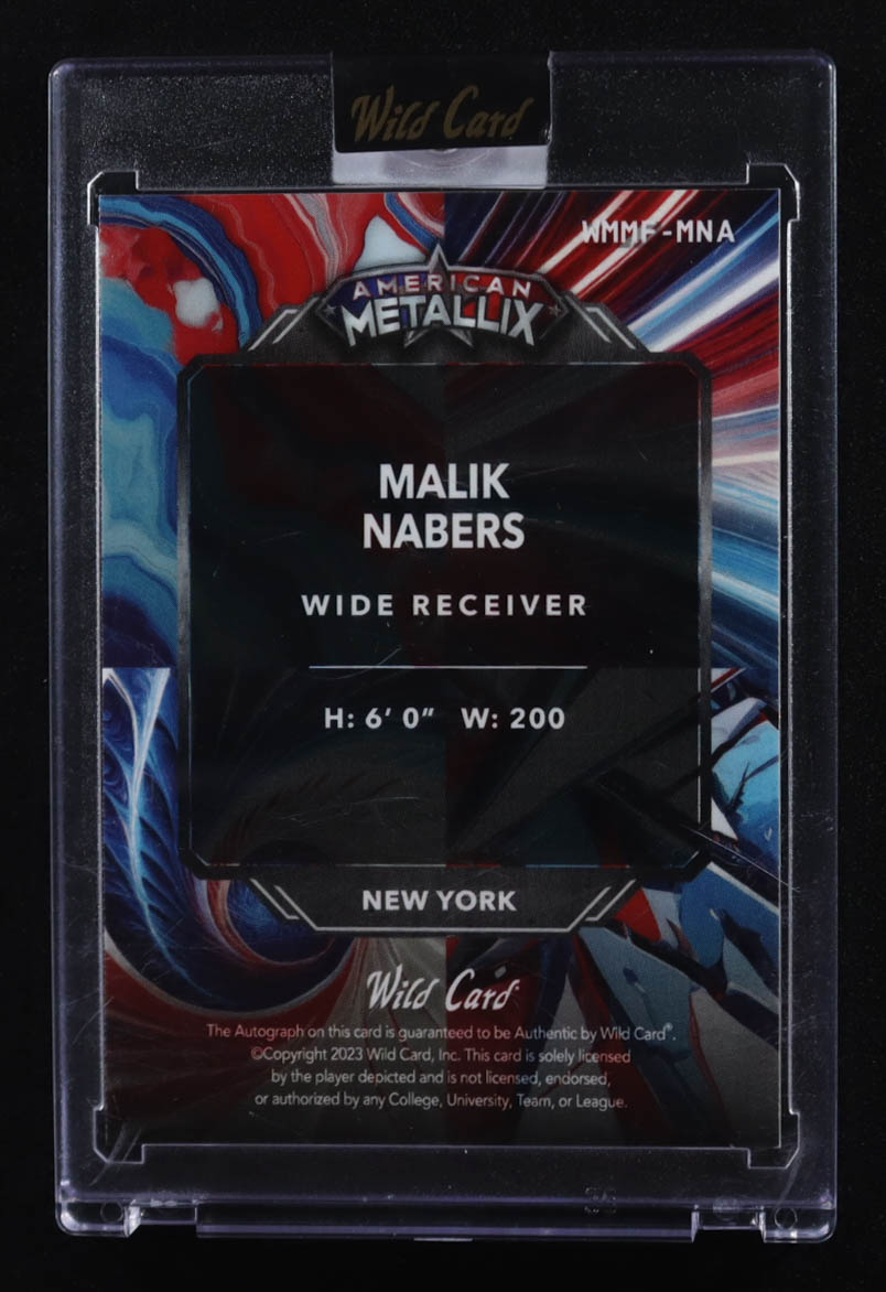 Malik Nabers 2023-24 Wild Card American Mettalix Auto #WMMF-MNA RC #1/1 at PristineAuction.com Malik Nabers 2023-24 Wild Card American Mettalix Auto #WMMF-MNA RC #1/1 at PristineAuction.com