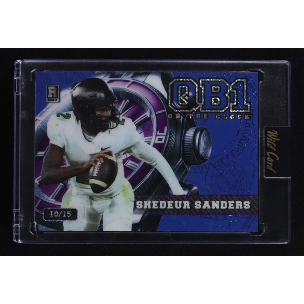 Shedeur Sanders 2024 Wild Card Qb 1 On The Clock Blue #OCW-BL-SS2 RC #10/15 at PristineAuction.com