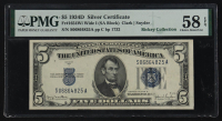 1934D $5 Silver Certificate Note - The Rickey Collection (PMG Choice About Unc 58 EPQ) at PristineAuction.com