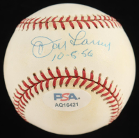 Don Larsen Signed OAL Baseball Inscribed "10-6-56" (PSA) at PristineAuction.com