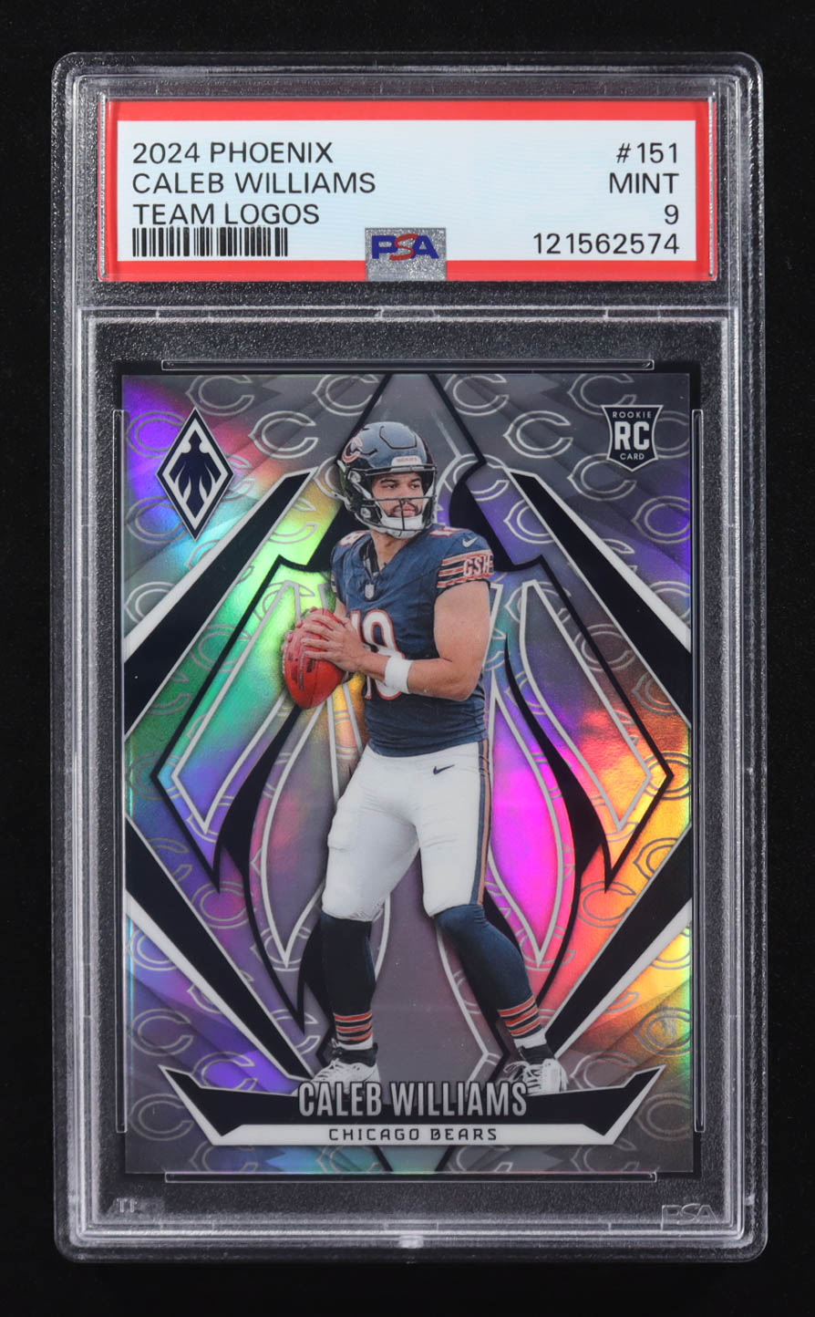 Caleb Williams 2024 Panini Phoenix Team Logos #151 #197/299 RC (PSA 9) at PristineAuction.com Caleb Williams 2024 Panini Phoenix Team Logos #151 #197/299 RC (PSA 9) at PristineAuction.com