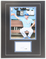 Ned Yost Signed Royals Custom Matted Cut Display with Photo (JSA) at PristineAuction.com