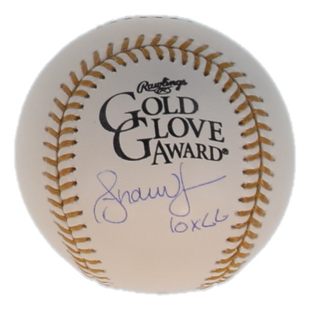 Andruw Jones Signed Gold Glove Award Baseball Inscribed "10x GG" (Wilder) at PristineAuction.com