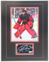 Frederik Andersen Signed Hurricanes Custom Matted Cut Display with Photo (JSA) at PristineAuction.com