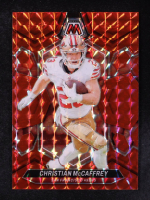 Christian McCaffrey 2024 Panini Prizm Red Mosaic #191 RC at PristineAuction.com