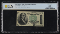 Fourth Issue 50 Cents Fractional Currency Note Green Seal (PCGS Very Fine 30) at PristineAuction.com