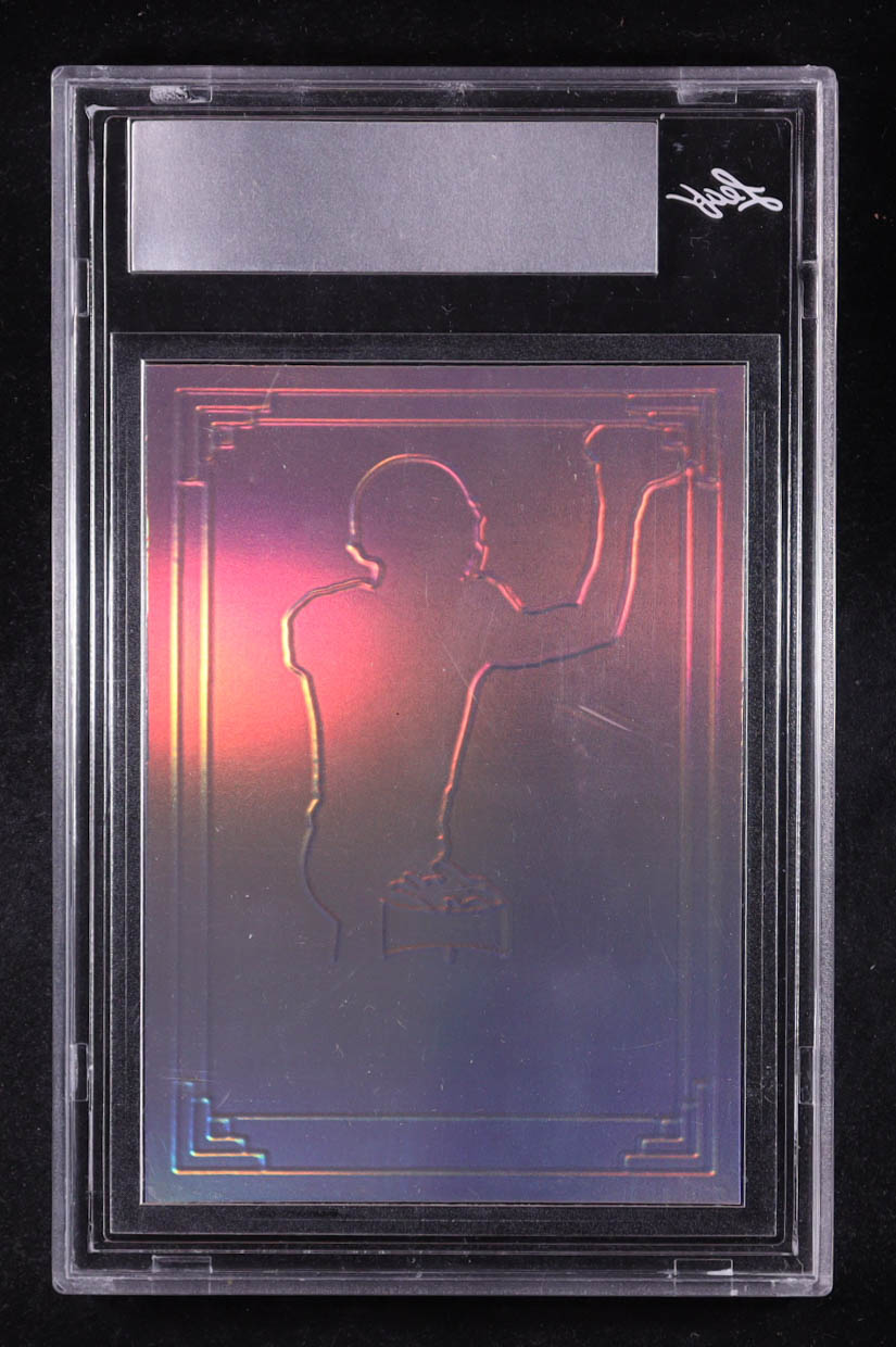 J.J McCarthy 2024 Leaf Metal Football Base Auto Prismatic Blue Pre-Production Proof #NNO #1/1 (Leaf) at PristineAuction.com J.J McCarthy 2024 Leaf Metal Football Base Auto Prismatic Blue Pre-Production Proof #NNO #1/1 (Leaf) at PristineAuction.com