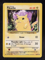 Pikachu 1999 Pokemon Base Unlimited COR (Yellow Cheeks) #58 at PristineAuction.com