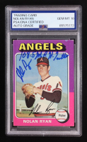 Nolan Ryan Signed 1975 Topps #500 Inscribed "108.5 M.P.H. Fastball" (PSA | Auto 10) at PristineAuction.com