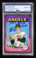 Nolan Ryan Signed 1975 Topps #500 Inscribed "108.5 M.P.H. Fastball" (PSA | Auto 10) at PristineAuction.com