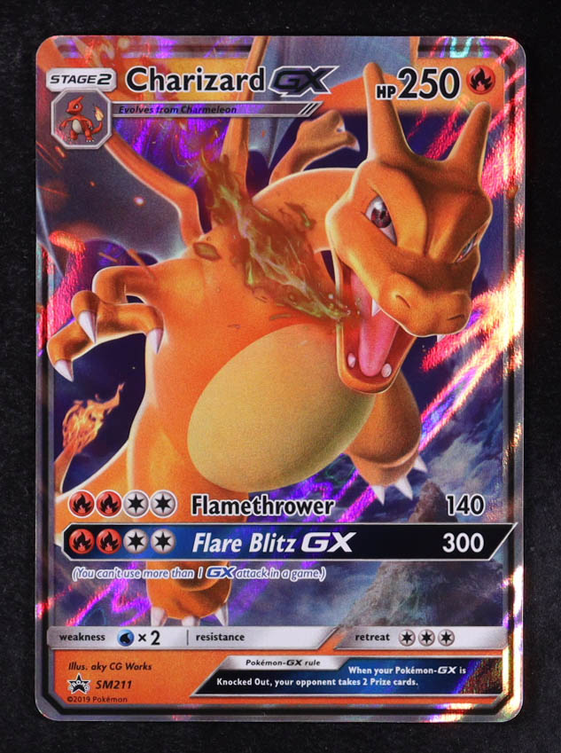 Charizard Gx 2019 Pokemon Sun and Moon Hidden Fates Tins #SM211 at PristineAuction.com Charizard Gx 2019 Pokemon Sun and Moon Hidden Fates Tins #SM211 at PristineAuction.com