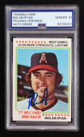 Nolan Ryan Signed 1978 Topps Record Breaker #6 (PSA | Autograph Graded PSA 10) at PristineAuction.com
