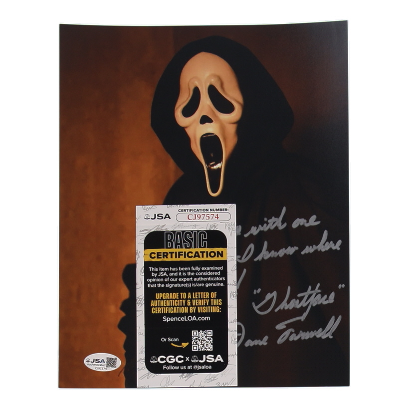 Dane Farwell Signed "Scream" 8x10 Photo with Extensive Inscription (JSA) at PristineAuction.com Dane Farwell Signed "Scream" 8x10 Photo with Extensive Inscription (JSA) at PristineAuction.com