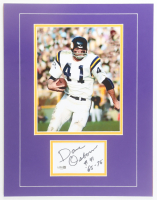 Dave Osborn Signed Vikings Custom Matted Cut Display with Photo (JSA) at PristineAuction.com