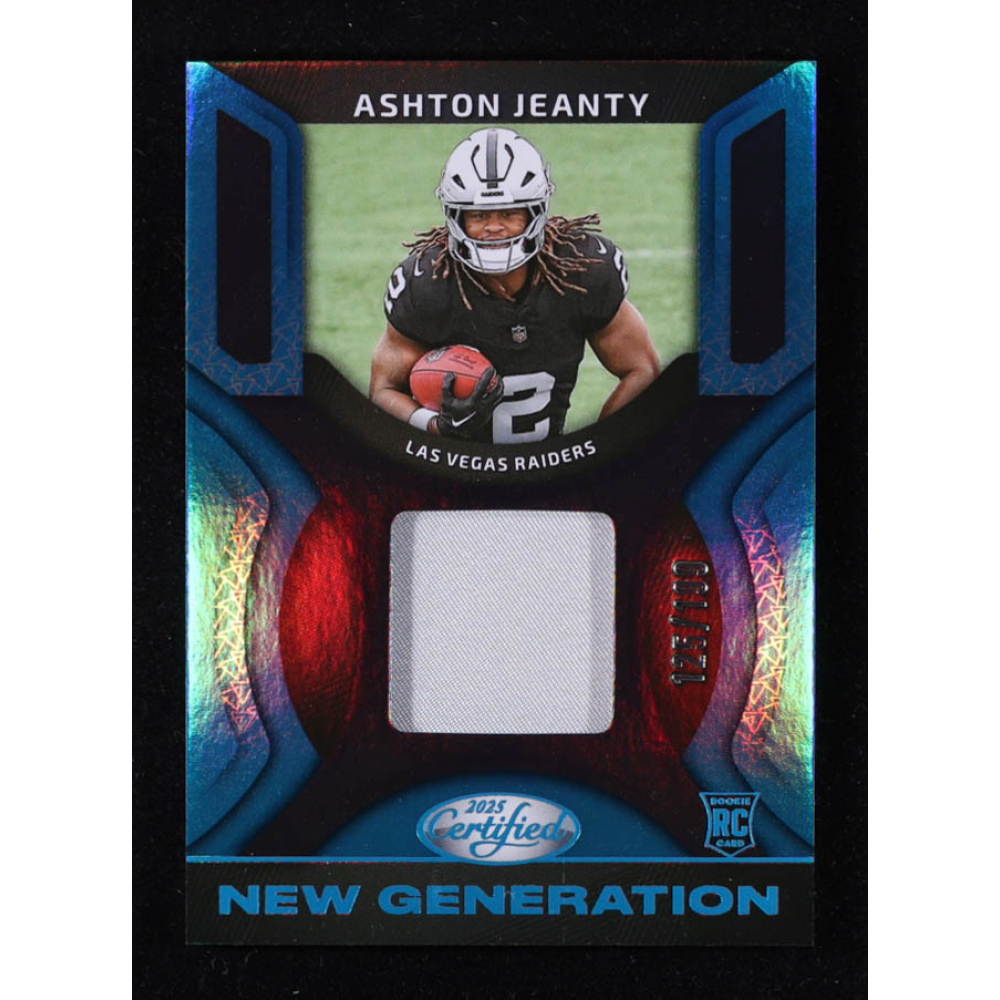Ashton Jeanty 2025 Certified New Generation Jerseys Mirror Teal #2 #125/199 RC at PristineAuction.com