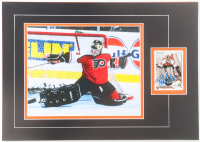 Ron Hextall Signed 12x17 Custom Matted Sports Card Display with Photo (JSA) at PristineAuction.com