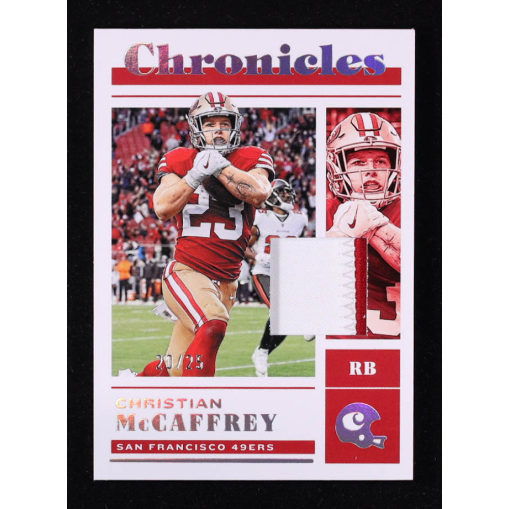 Christian McCaffrey 2022 Panini Chronicles Jerseys Prime #29 #20/25 at PristineAuction.com