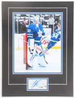 Cayden Primeau Signed Maple Leafs Custom Matted Cut Display with Photo (JSA) at PristineAuction.com