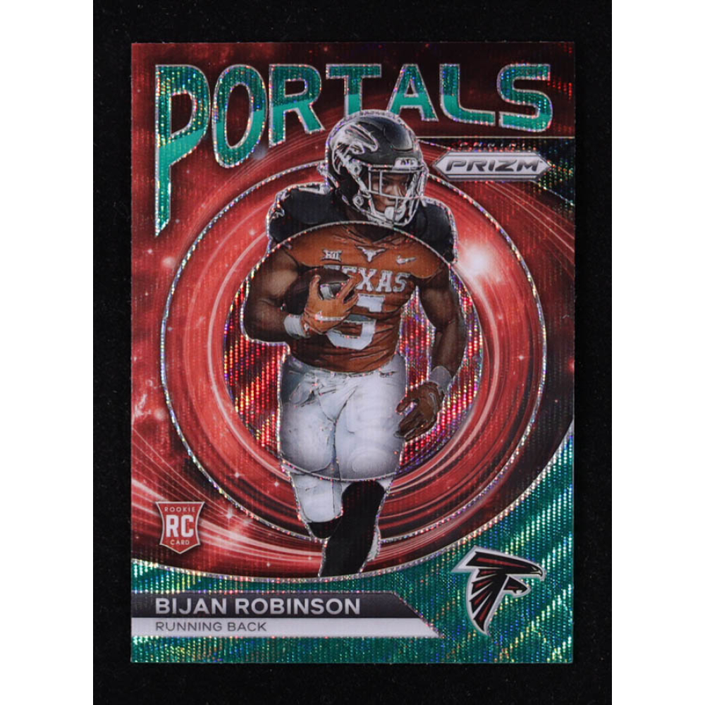 Bijan Robinson 2023 Panini Prizm Portals Prizms Green Wave #8 RC at PristineAuction.com