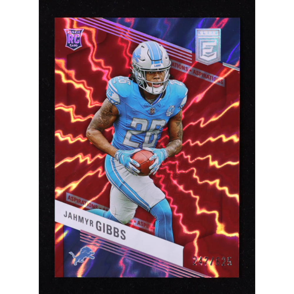 Jahmyr Gibbs 2023 Elite Aspirations Shimmer #144 #247/625 RC at PristineAuction.com
