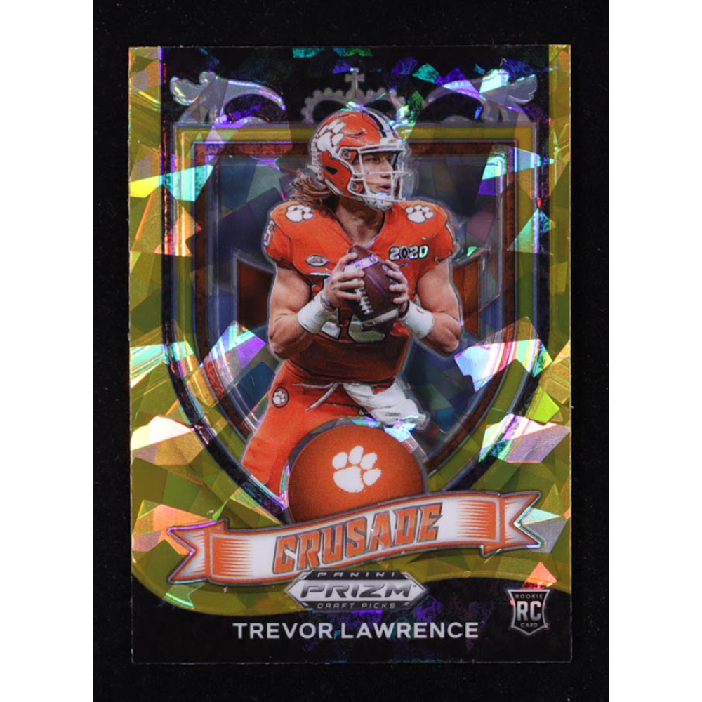 Trevor Lawrence 2021 Panini Prizm Draft Picks Prizms Gold Ice #161 RC at PristineAuction.com