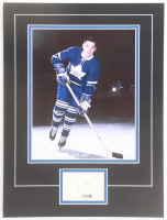 Frank Mahovlich Signed Maple Leafs Custom Matted Cut Display with Photo (JSA) at PristineAuction.com