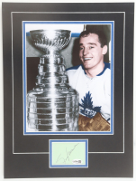 Frank Mahovlich Signed Maple Leafs Custom Matted Cut Display with Photo (JSA) at PristineAuction.com