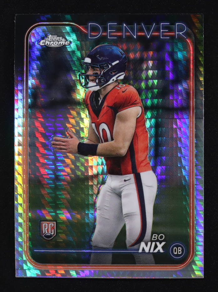 Bo Nix 2024 Topps Chrome Prism Refractors #206 RC at PristineAuction.com Bo Nix 2024 Topps Chrome Prism Refractors #206 RC at PristineAuction.com