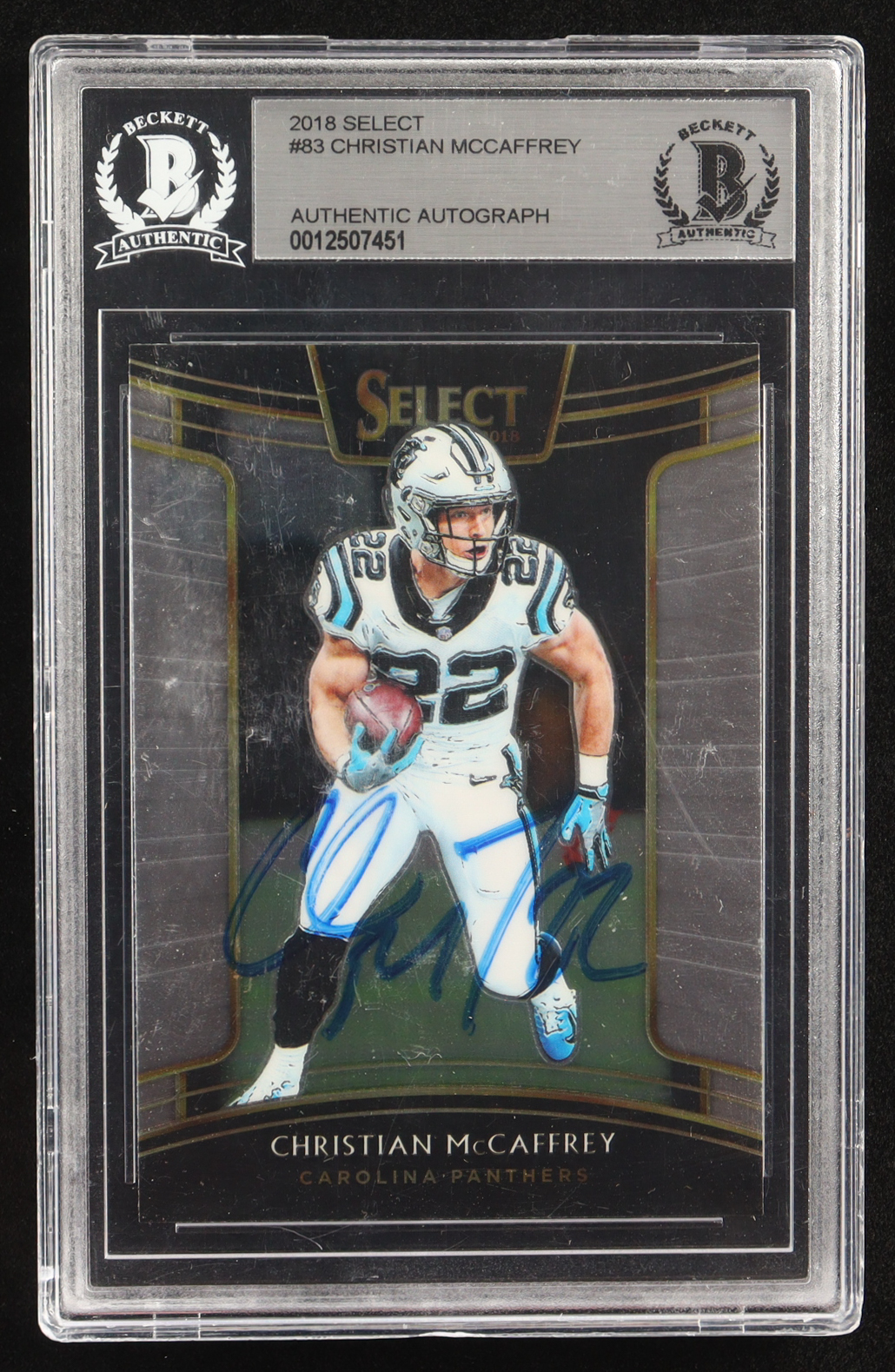 Christian McCaffrey Signed 2018 Select #83 (BGS Authetic) at PristineAuction.com Christian McCaffrey Signed 2018 Select #83 (BGS Authetic) at PristineAuction.com