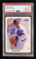 Nolan Ryan Signed 1990 Leaf #21 (PSA 8 | Autograph Graded PSA 10) at PristineAuction.com