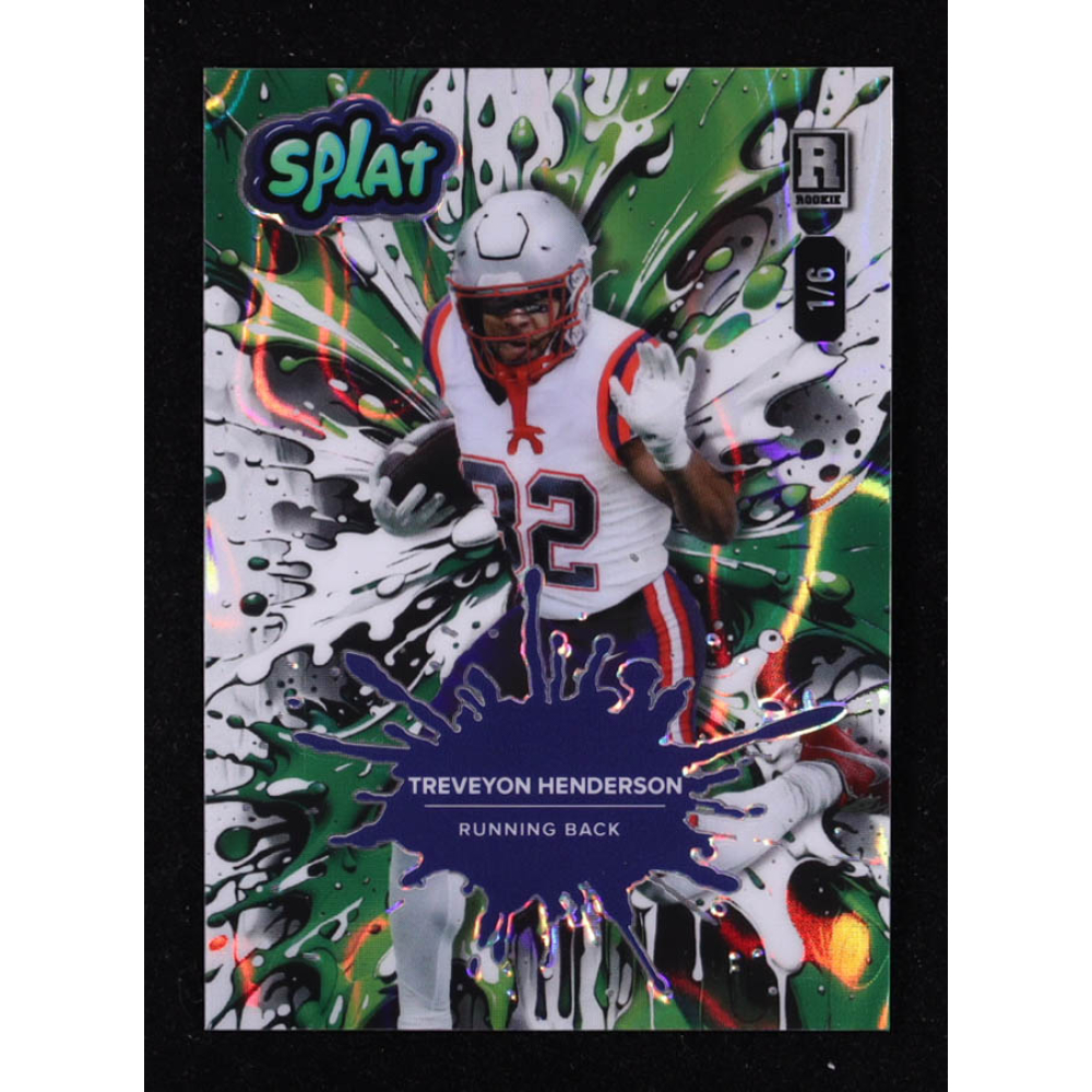 TreVeyon Henderson 2025 Wild Card Splat #SBLIM05TH #1/6 RC at PristineAuction.com
