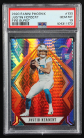 Justin Herbert 2020 Panini Phoenix Fire Burst #103 RC (PSA 10) at PristineAuction.com